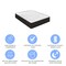 Emma and Oliver Drift 12 Inch Hybrid Mattress, High Density Cooling Foam and Pocket Spring Mattress in a Box, CertiPur-US Certified Foam, White/Black